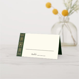 Carte De Placement Irlandais Gold Dark Green Mariage d'oeuvres créati