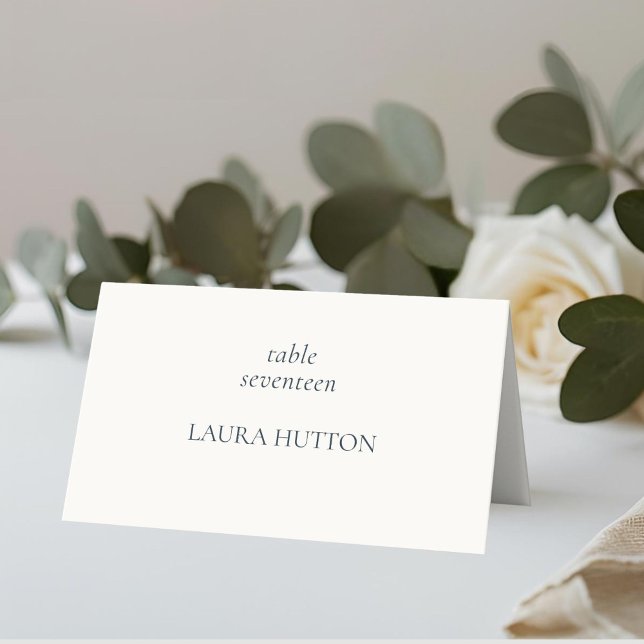 Carte De Placement Ivory | Chic Mariage Monogramme  (Créateur téléchargé)