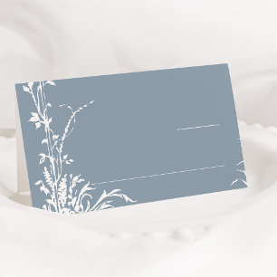Carte De Placement Jardin Botanique Romantique Mariage Bleu Poussiére
