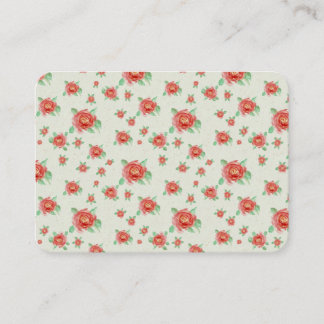 Carte De Placement Jardin de roses rouges vintage romantiques