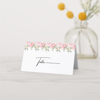 Carte De Placement Jardin d'été Aquarelle Mariage floral