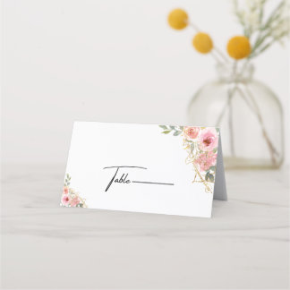Carte De Placement Jardin d'été Aquarelle Mariage floral