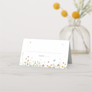 Carte De Placement Jardin Fleur sauvage de printemps Floral minimalis