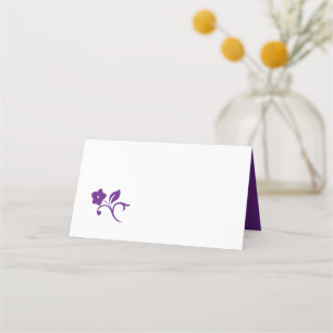 Carte De Placement Jardin secret violet Mariage Lovebirds Floral