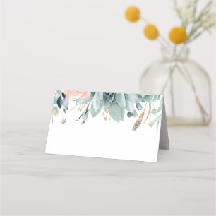 Carte De Placement Jardin verdoyant et or élégant Mariage