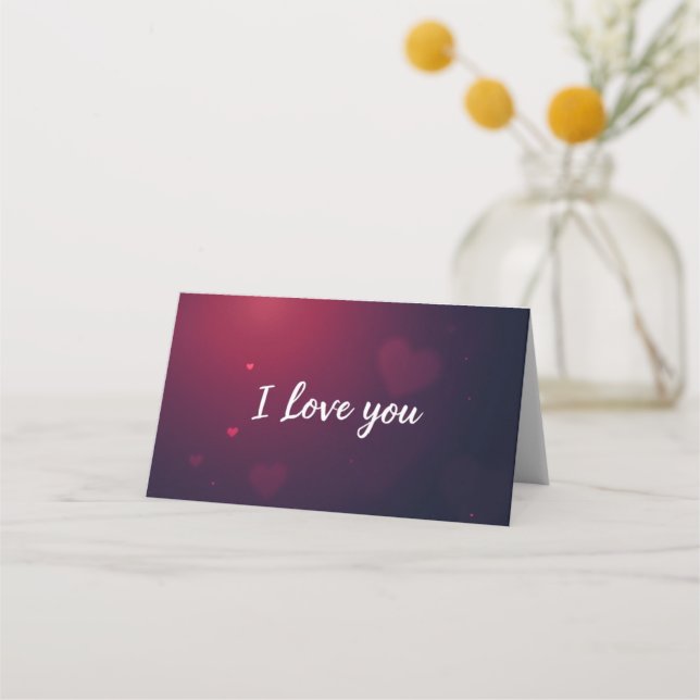 Carte De Placement Je T'Aime (Devant)