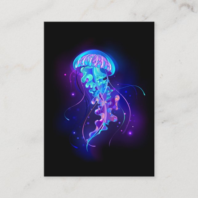 Carte De Placement Jellyfish éclatante couleur (Devant)