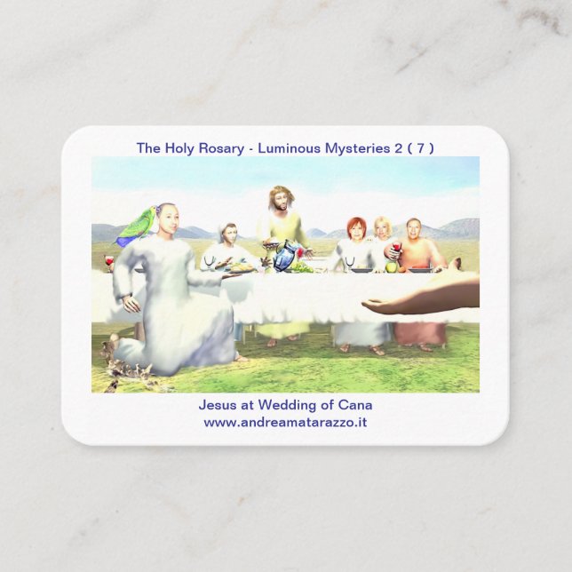 Carte De Placement Jésus au Mariage de Cana Saint (Devant)