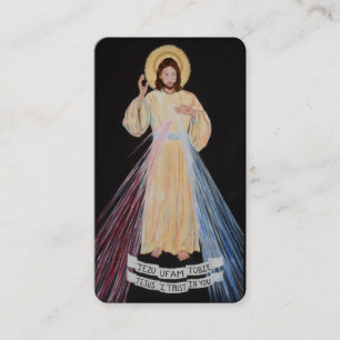 Carte De Placement Jésus Miséricorde divine Prière religieuse catholi