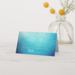 Carte De Placement Joli Mandala bleu Abstrait