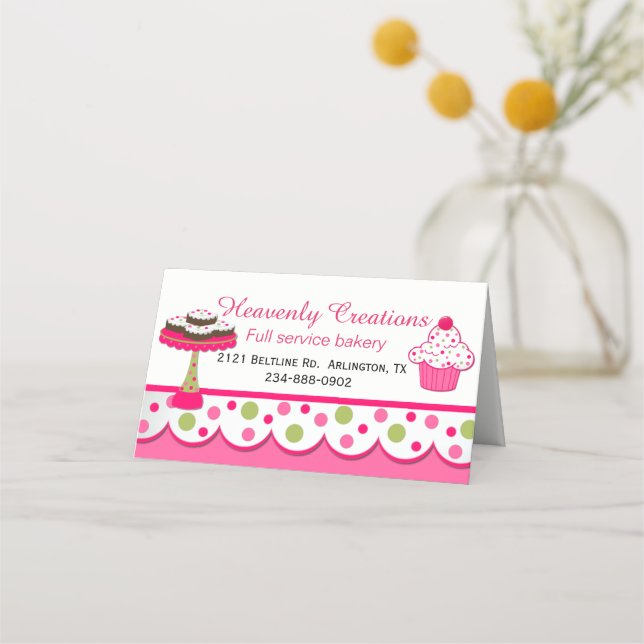 Carte De Placement Jolie boulangerie Plier Business / Carte de fidéli (Devant)