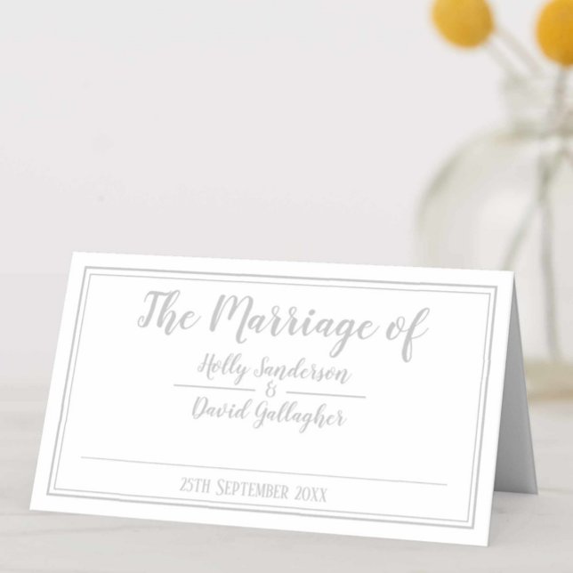 Carte De Placement Jour de mariage plié double face (Créateur téléchargé)