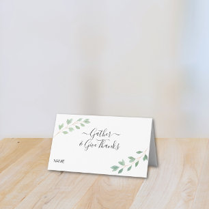 Carte De Placement Jour de Thanksgiving élégant