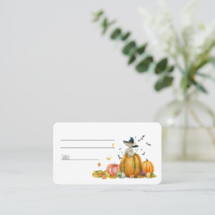 Carte De Placement Joyeux Halloween Mignonne Souris Sorcière de Dessi