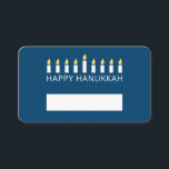 Carte De Placement Joyeux Hanoukka| Salutation aux chandelles simple<br><div class="desc">Il s'agit d'un design simple,  minimaliste et moderne des chandeliers de Menorah ou de temple.</div>