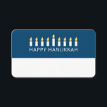 Carte De Placement Joyeux Hanoukka| Salutation aux chandelles simple<br><div class="desc">Il s'agit d'un design simple,  minimaliste et moderne des chandeliers de Menorah ou de temple.</div>