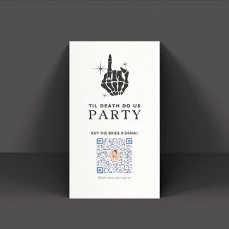 Carte De Placement 'Jusqu'à la mort Fêtons-nous Bachelorette QR Code