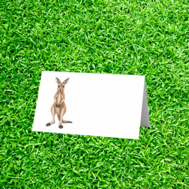Carte De Placement kangourou adorable (Our adorable kangaroo place cards are easy to set up, customizable to your event,)