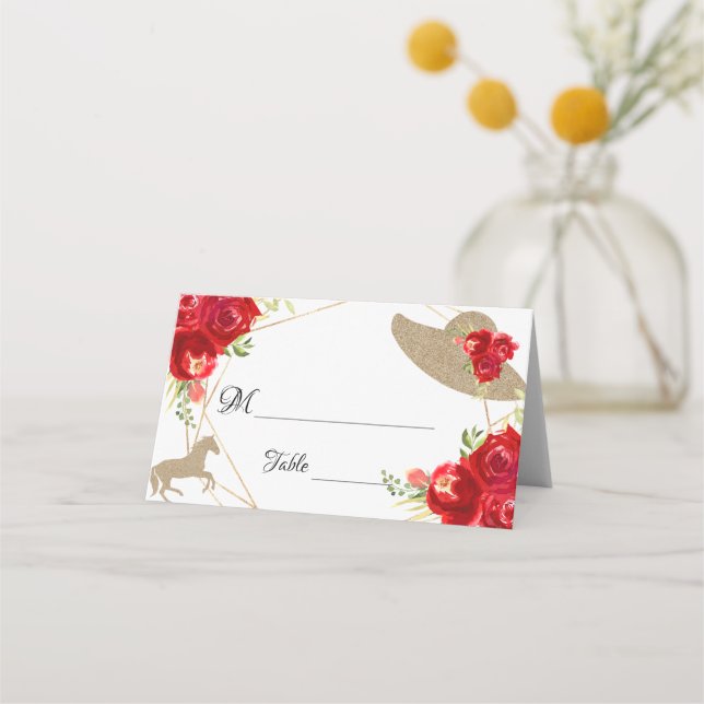 Carte De Placement Kentucky Derby Mariage Table Place Card (Devant)