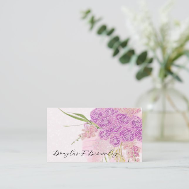 Carte De Placement La Boca Vendretti Sheer Pink Bow Bouquet on Pink (Debout devant)