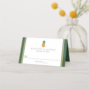 Carte De Placement La collection de Mariages d'ananas tropicaux