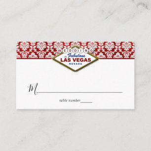 Carte De Placement La Parties scintillant Damask Las Vegas Mariage Co