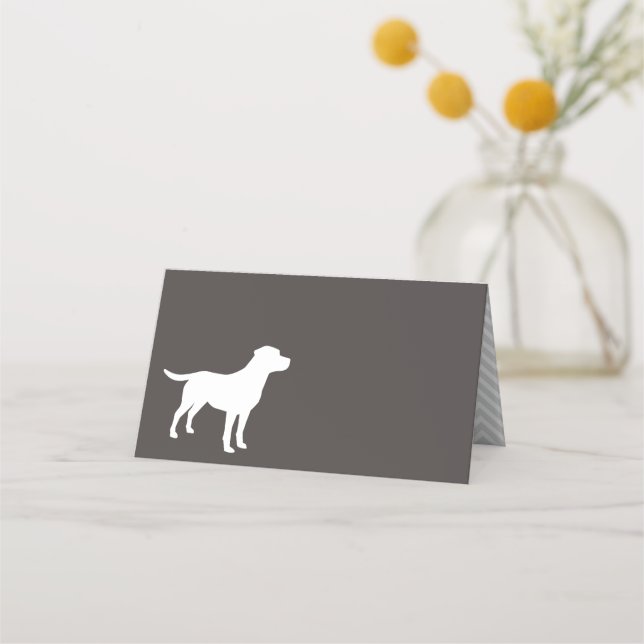 Carte De Placement Labrador Baby shower de chien Laboratoire gris Neu (Devant)