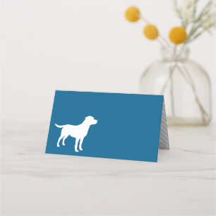Carte De Placement Labrador Chien Baby shower Blue Boy Lab