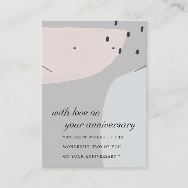 CARTE DE PLACEMENT LACE À COUCHER BLEU ABSTRAITE EN GRIS (Devant)