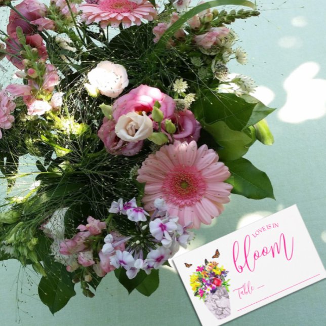 Carte De Placement L'amour dans la floraison Mariage (Créateur téléchargé)
