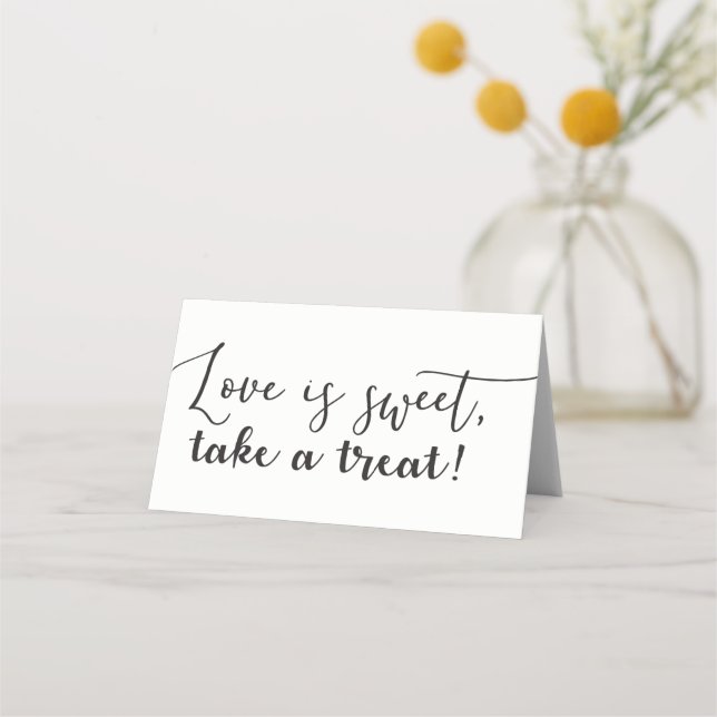 Carte De Placement L'amour est doux, prenez une friandise Scénario Ta (Devant)