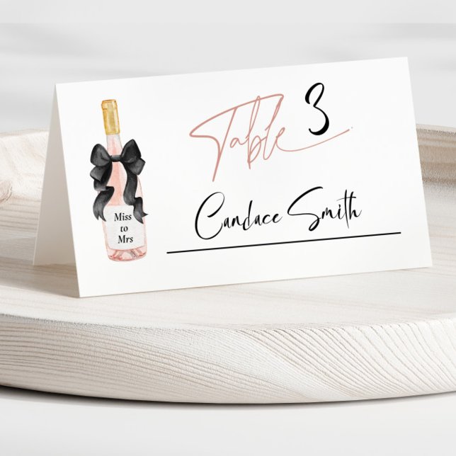 Carte De Placement Lancement de Champagne pour une Mariée Shower (Créateur téléchargé)