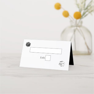 Carte De Placement Las Vegas Casino Destination Mariage Noir Blanc