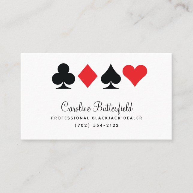 Carte De Placement Las Vegas Destiny Red and Black Business Card (Devant)