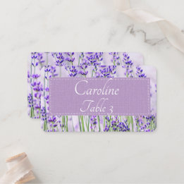 Carte De Placement Lavender Fields Mariage Standard Place Card