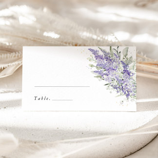 Carte De Placement Lavender & Sage Green Floral Wedding Place Cards