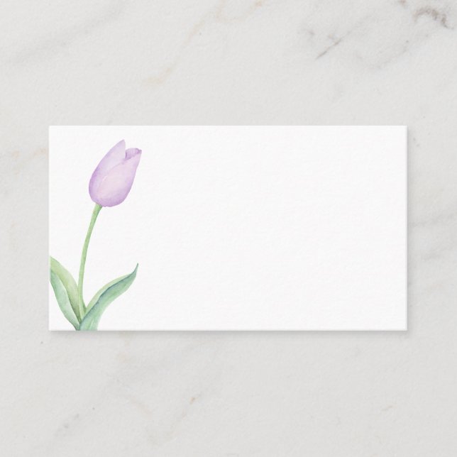 Carte De Placement Lavender Tulip Solo moderne violet Mariage (Devant)