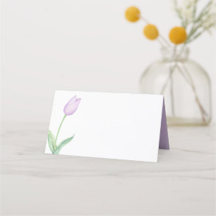 Carte De Placement Lavender Tulip Solo moderne violet Tente Mariage