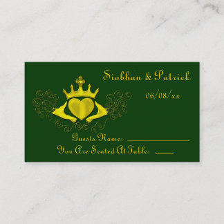 Carte De Placement Le Claddagh (Or) (Mariage)