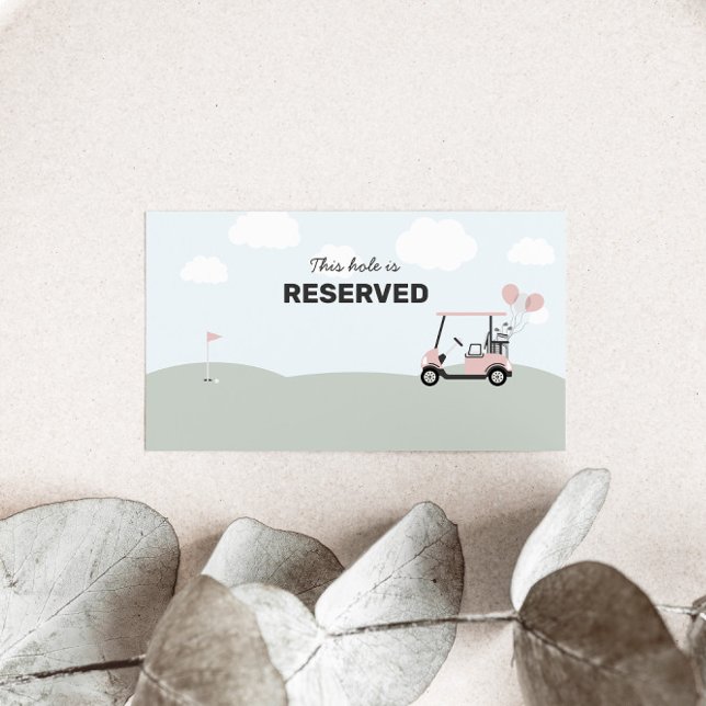 Carte De Placement Le golf rose Trou-en-un des filles 1er anniversair (Créateur téléchargé)