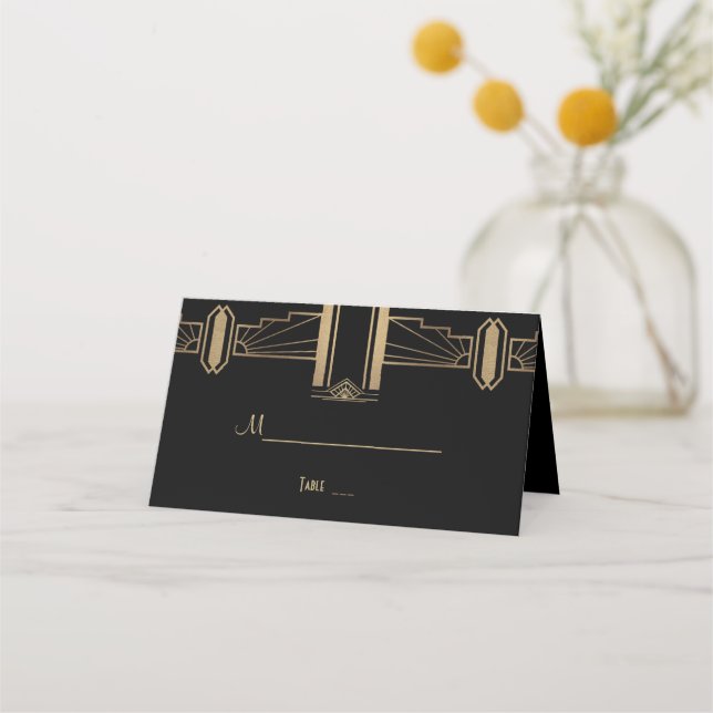 Carte De Placement Le grand Mariage Gatsby de Glam Roaring 20 (Devant)