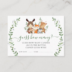 Carte De Placement Les Animaux Des Bois Devinent Combien De Baby show