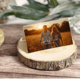 Carte De Placement L'Heure d'or Grace Photo Floral Mariage plié