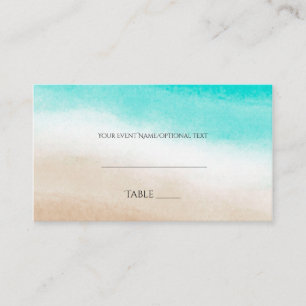 Carte De Placement Lieu de mariage élégant de plage de teinte sarcell