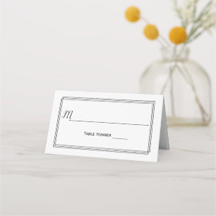 Carte De Placement Lignes Géométriques Modernes - Carton de table