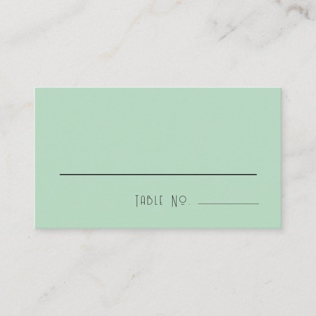 Carte De Placement Lily de Vallée avec des fougères || Vert doux (Devant)