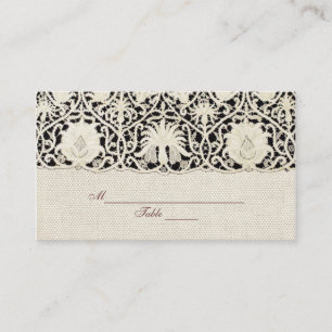 Carte De Placement Linge de dentelle mariage blanc classique jolie