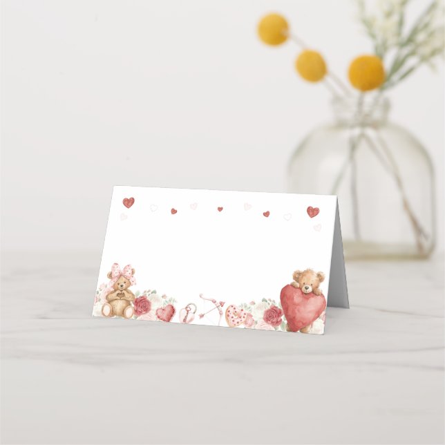 Carte De Placement Little Sweetheart Valentine Baby Shower Folded  (Devant)