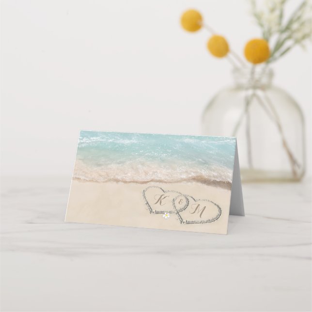 Carte De Placement Littoral Tropical Vintage Beach (Dos)