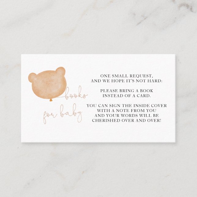 Carte De Placement Livres Baby showers Pour Bébé Card (Devant)